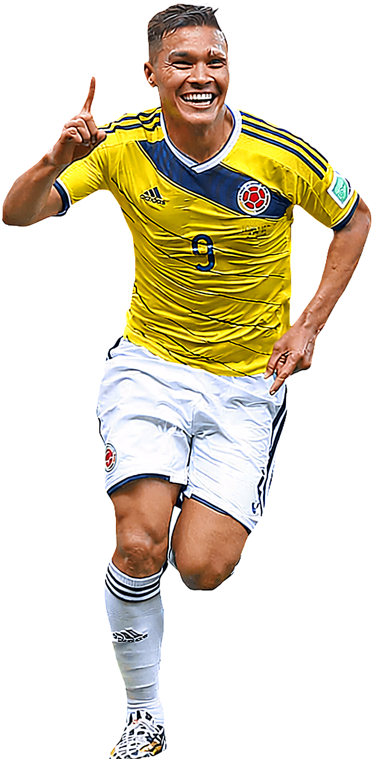 Teófilo Gutiérrez celebrando con la Selección Colombia